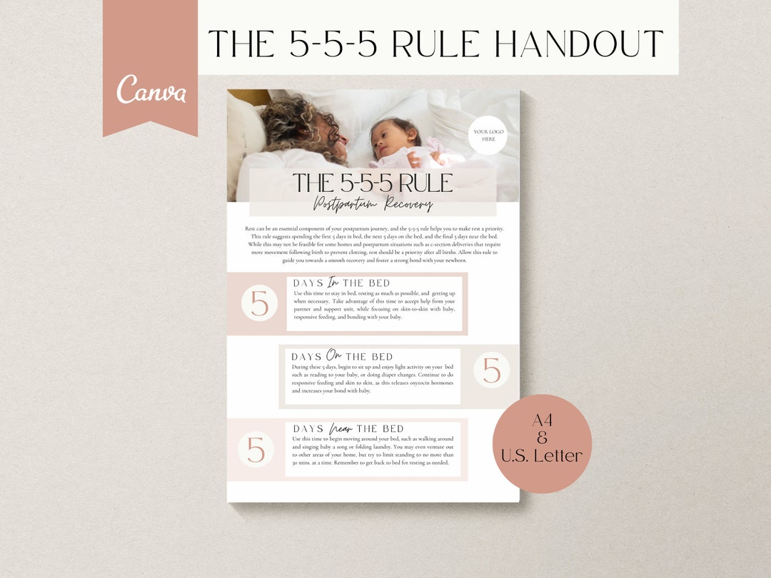 The 5-5-5 Rule of Postpartum Recovery: Postpartum Planning Handout and ...