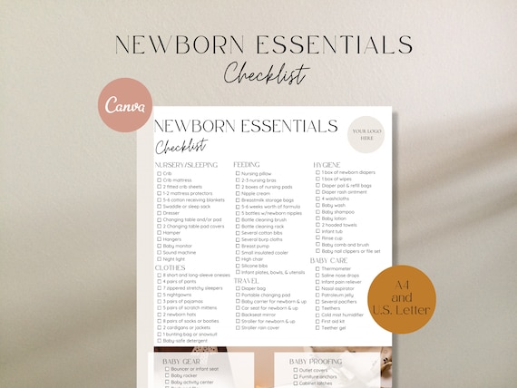 Newborn Essentials Checklist, Newborn Must Haves, Baby Essentials List, Baby Checklist, Baby Preparation, Mom to be gift, Baby Planning