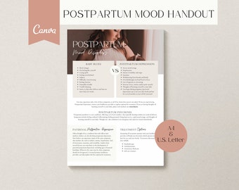Hand-out stemmingsstoornissen postpartum: lesmateriaal en sjabloon Doula
