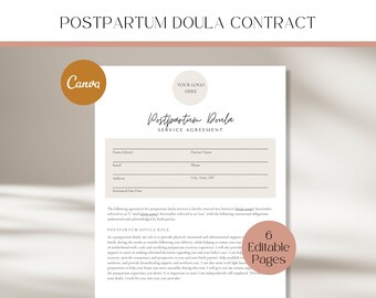 Postpartum Doula Contract: Doula Client Service Agreement