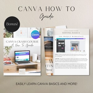 Canva how to guide included with purchase of birth doula business card
