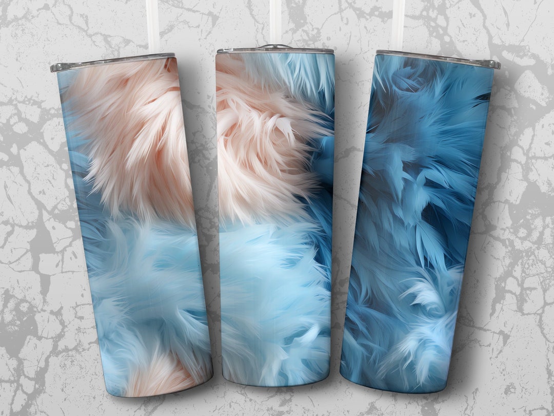 Realistic 3D Fur Tumbler Wrap Detailed Design 2 PNG 1 Etsy
