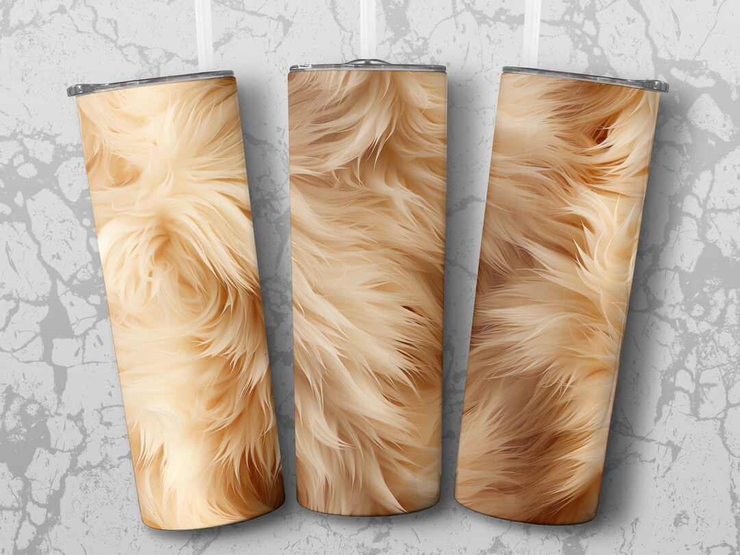 Realistic Fur Tumbler Wrap Detailed Design 2 PNG, 1 SVG, Seamless Etsy