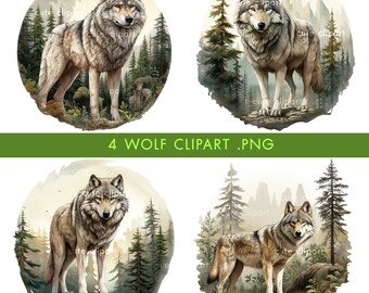Beautiful wolf clip art