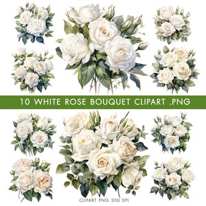 white rose bouquet clipart.