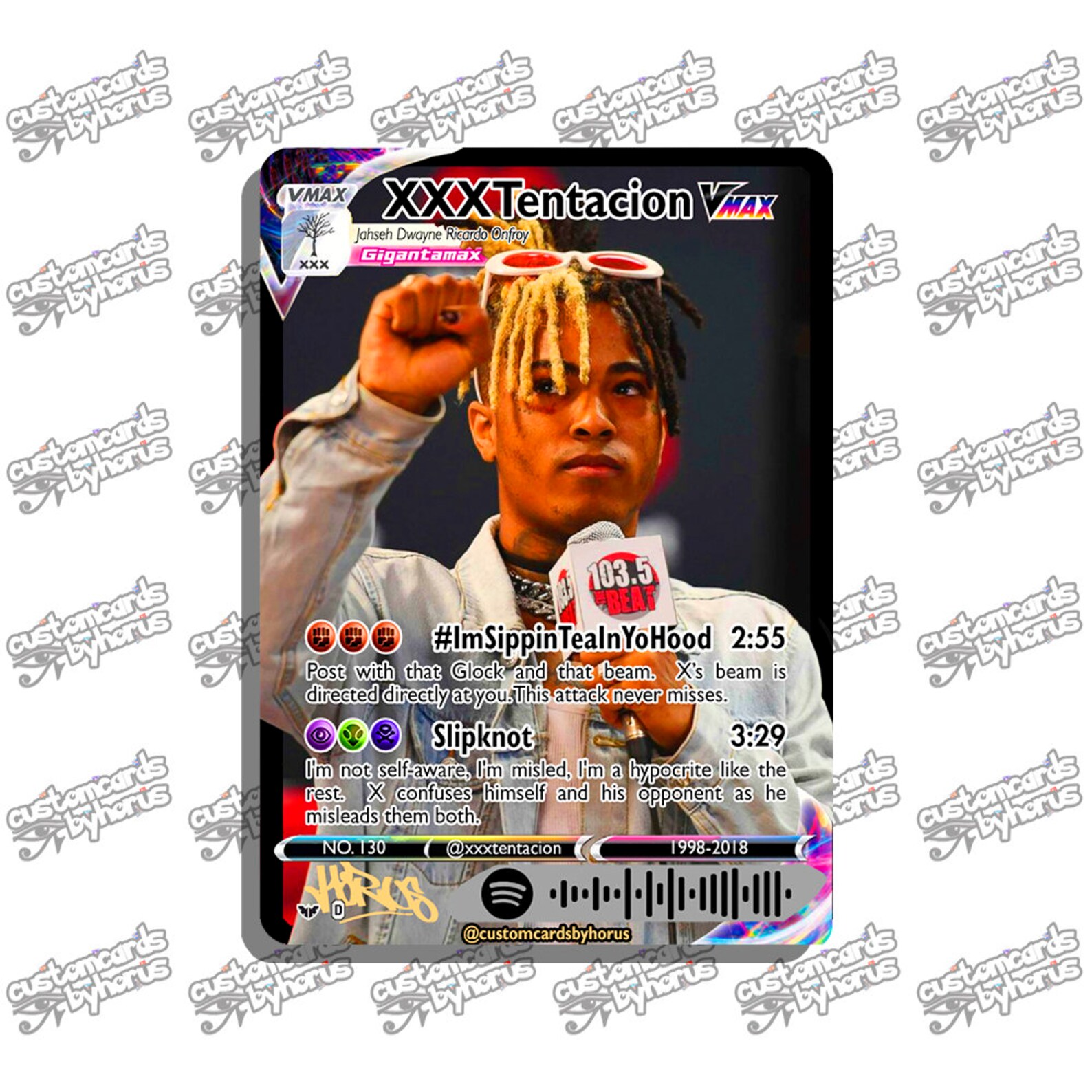 Xxxtentacion Holographic Pokémon Trading Card - Etsy