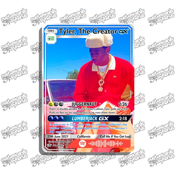 Tyler The Creator - Call Me If You Get Lost holographic Pokémon trading card CMIYGL