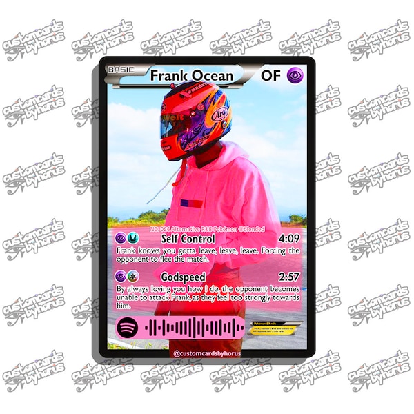 Frank Ocean - blond holographic Pokémon trading card