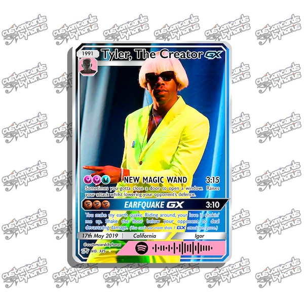 Tyler The Creator - Igor holographic Pokémon trading card