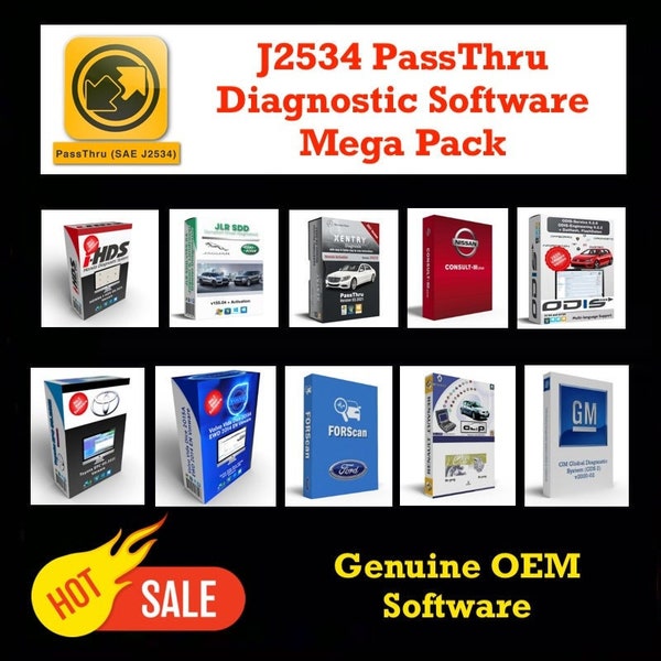 J2534 PassThru Diagnose Software Mega Pack - Originale Soem Software 2023