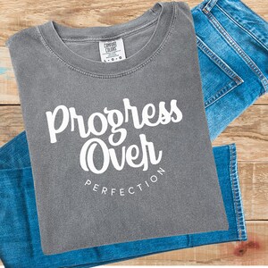 Progress Over Perfection Comfort Colors® Shirt, Teacher Shirts, Back to School Shirt, Teacher Gift, Teacher Appreciation Gift