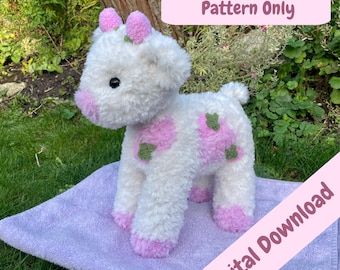 Crochet Pattern Bundle - Standing Cow Pattern + Strawberry Cow Mod - English PDF pattern