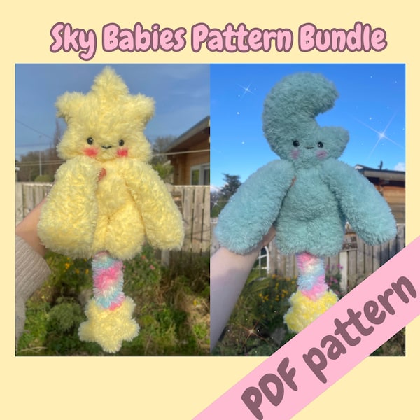 Crochet Pattern Bundle - Star Baby and Moon Baby