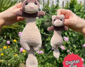 Big and Mini Floppy Ferret Crochet Pattern Bundle in English