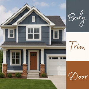 Sherwin-Williams Exterior Color Scheme | Modern House Paint Palette | Instant Download PDF