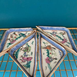 Antique Famille Rose Porcelain Sweetmeat Set – Qing Dynasty, 19th/20th Century