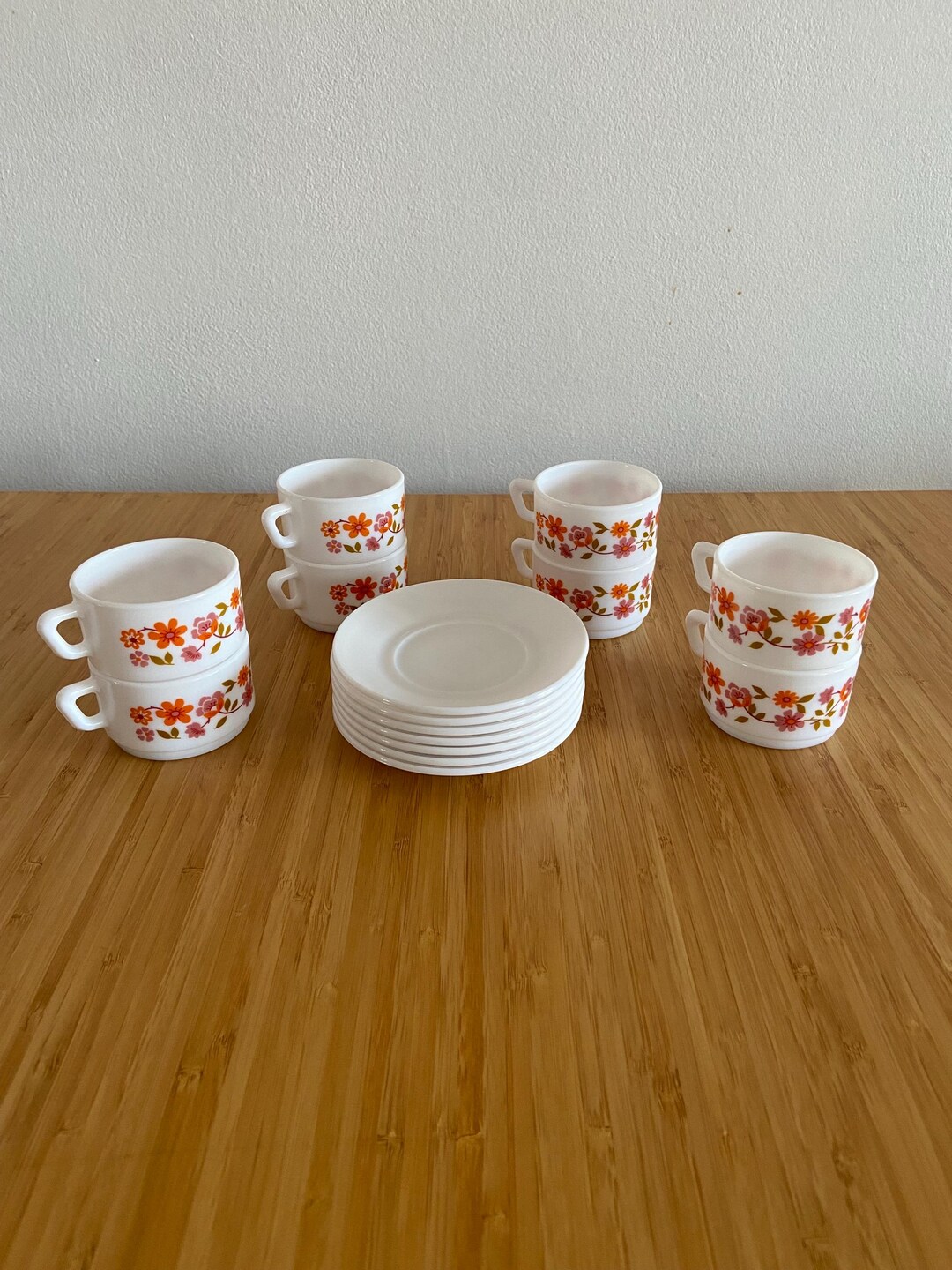 Tasses arcopal modèle square - vintage 70