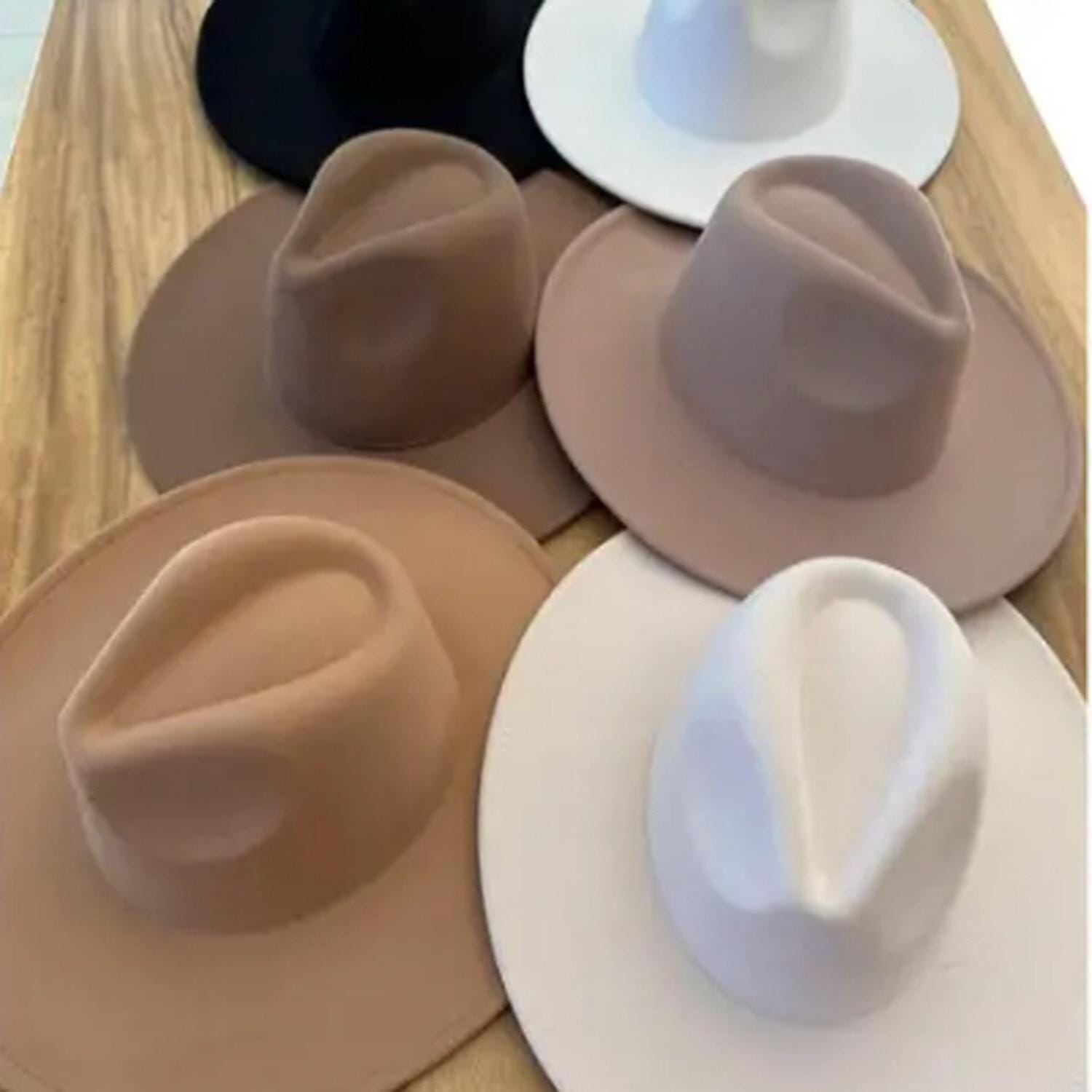 Handcrafted Vegan Felt Panama Hat: Wide Brim Fedora, Unisex (57-58cm)