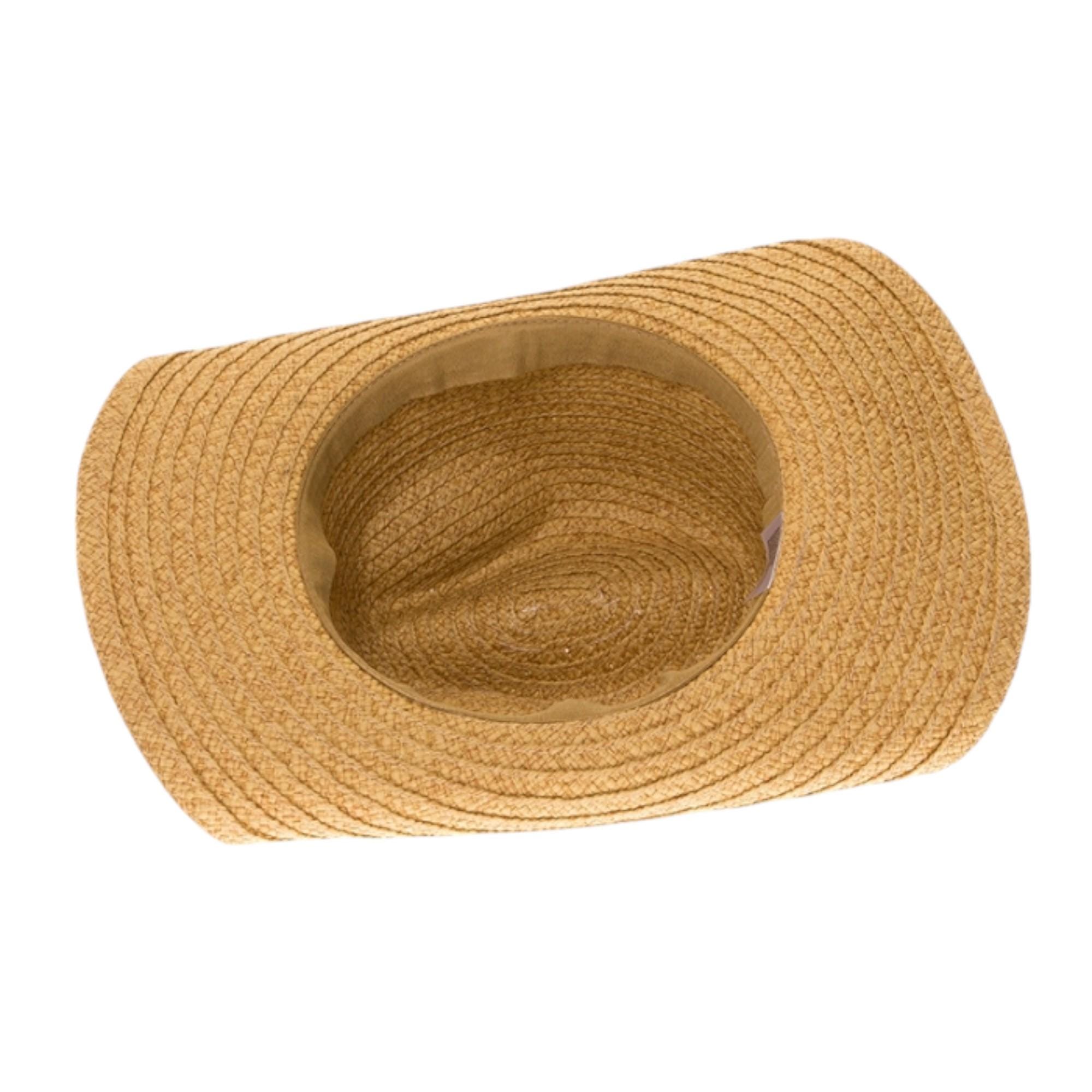 Straw Cowboy Hat: Beaded Trim, Shapeable Brim, Boho Western 