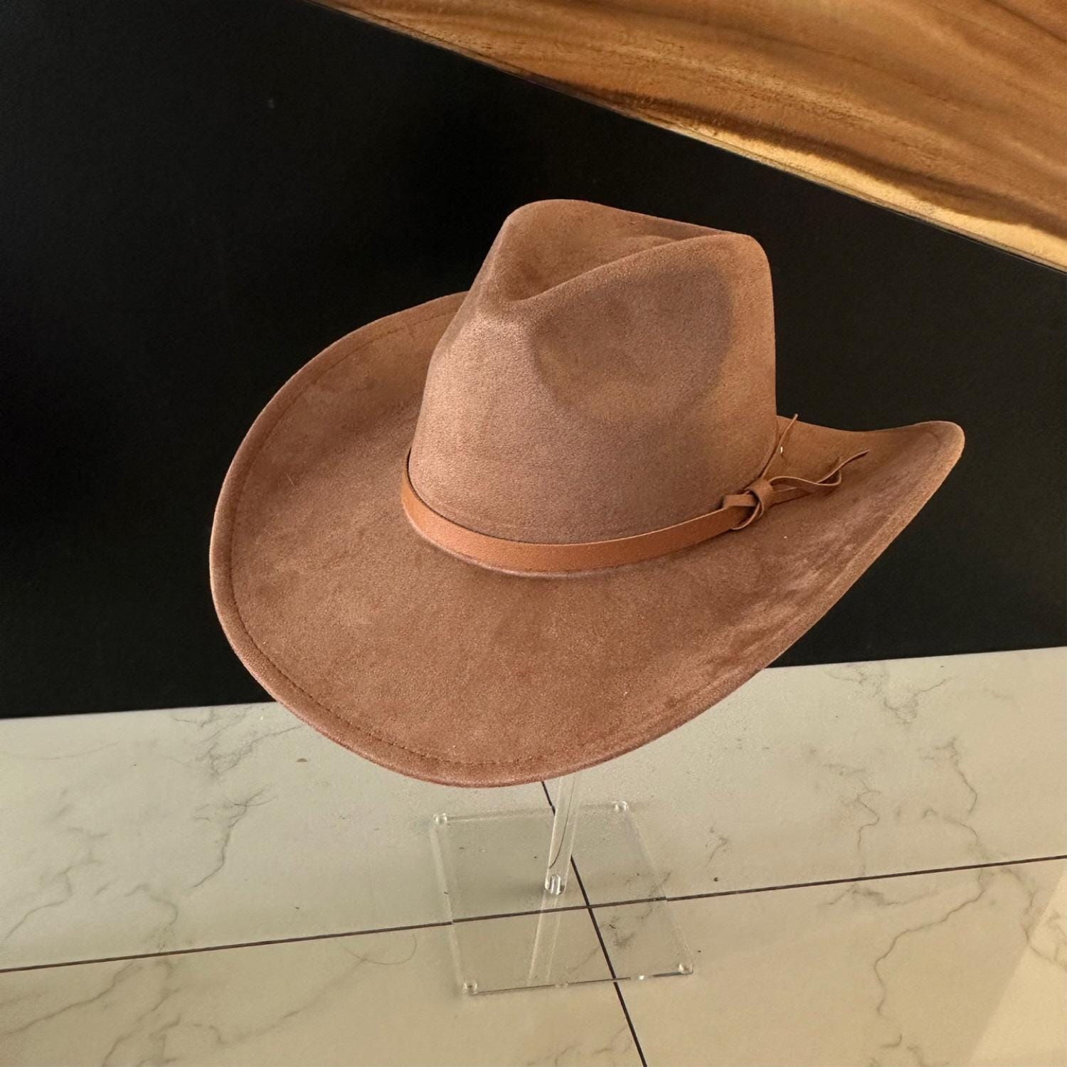 Holiday Bestseller Vegan Suede Cowboy Hat - Etsy display picture 3