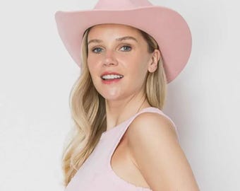 Australischer Woll-Rancher-Hut: Steiffer Fedora, verstellbare Passform