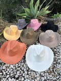 Vegan Suede Cattleman Cowboy Hat, Stylish Western Hat for Men and Women, 56–58cm, Adjustable Fit, Wedding or Everyday Look