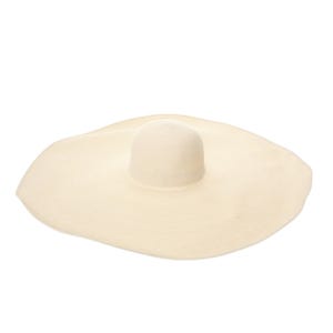 Gigantische slappe zonnehoed, 24 cm extra brede rand, microgevlochten stro, UPF 50+ Ivory