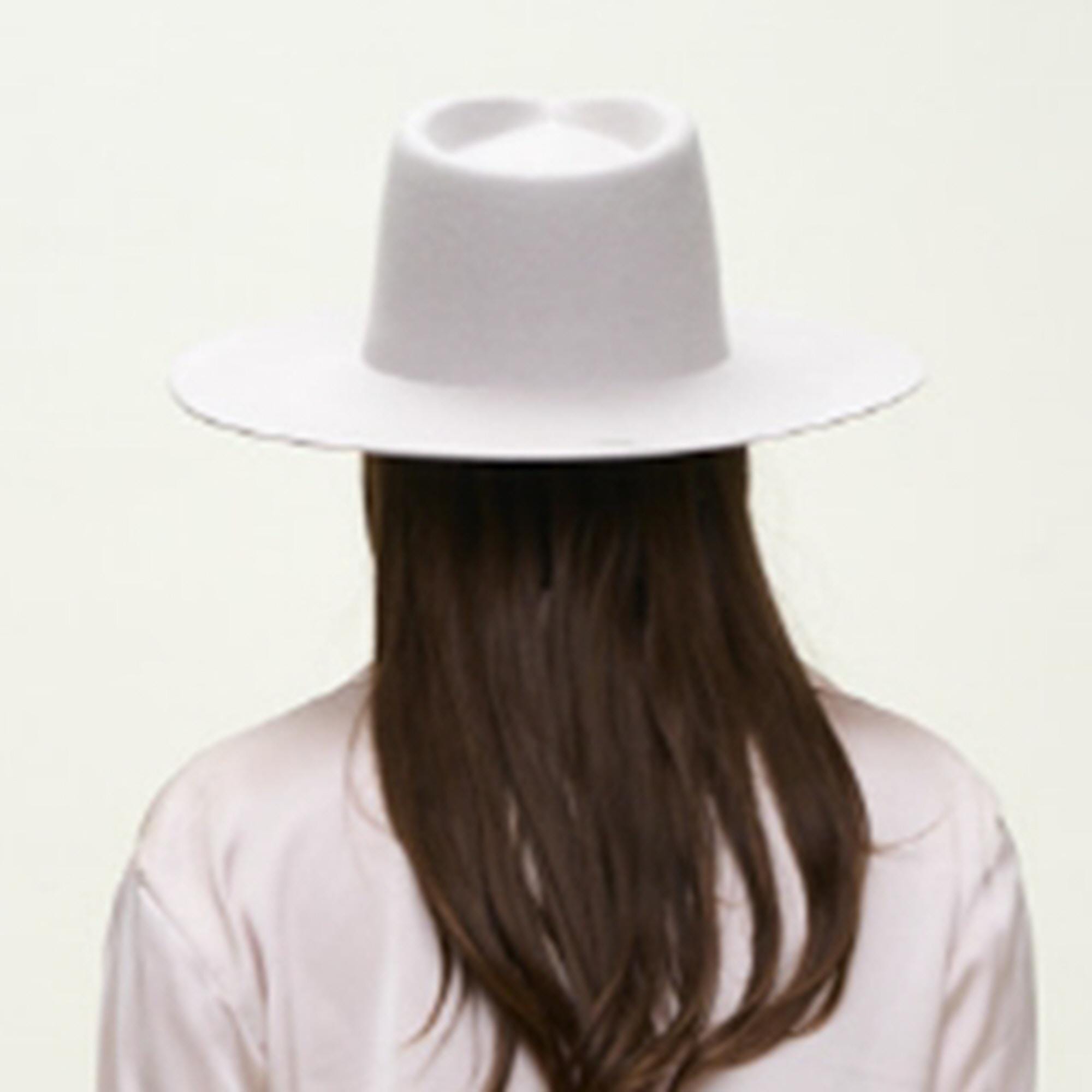 This hat features a teardrop rancher crown with a stiff, upturned brim and band. Planet Cowboy Teardrop Twist Flat Brim main image 2