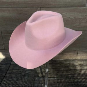 Cowboyhut aus australischer Wolle mit steifer, flacher Krempe - strukturierter Hut im Westernstil Bild 18