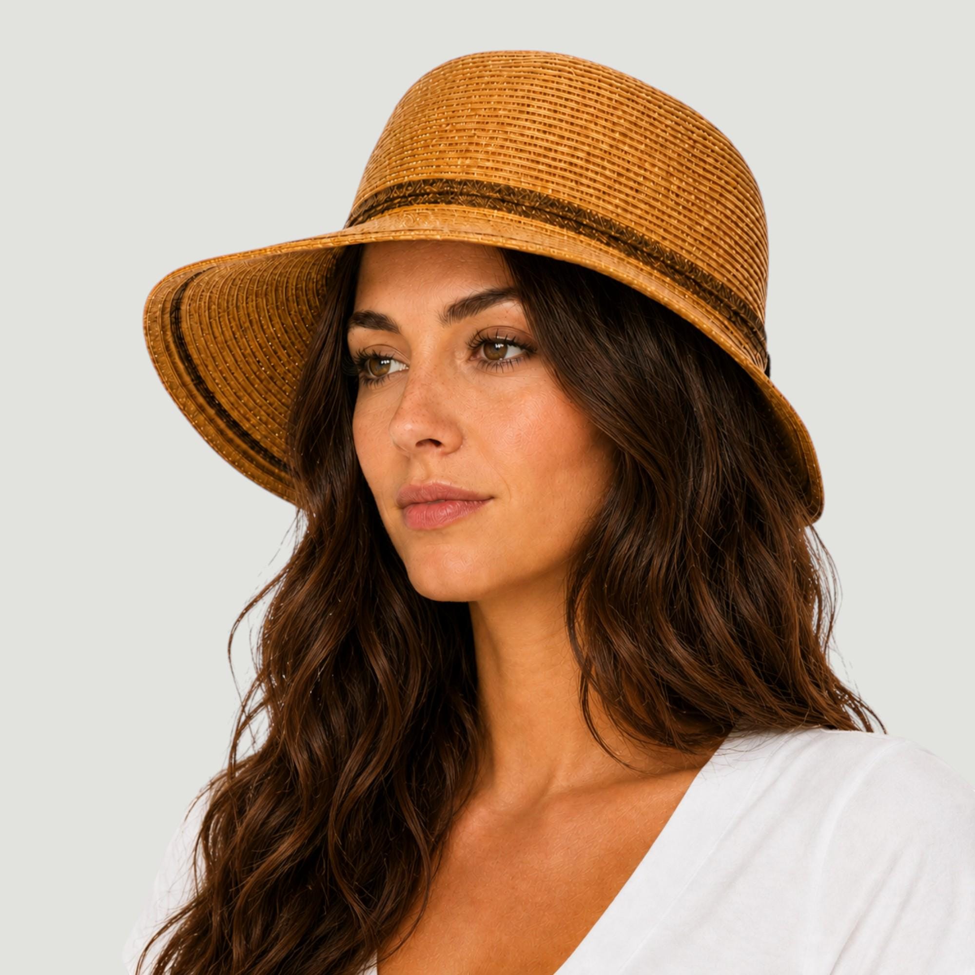 Straw Sun Hat: Wide Brim, Faceframer, Packable, UPF 50+ 