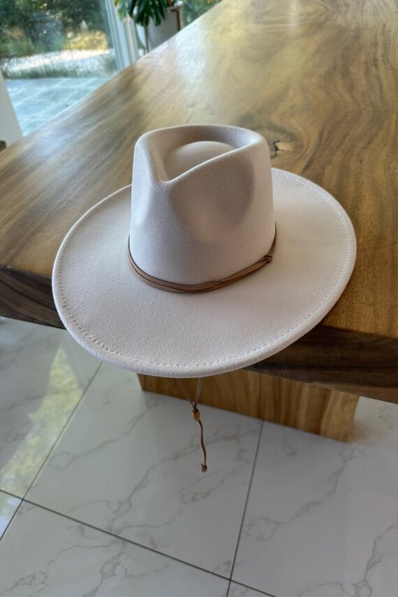 Wide Brim Vegan Felt Rancher Hat: Unisex Western Style - Etsy display picture 1