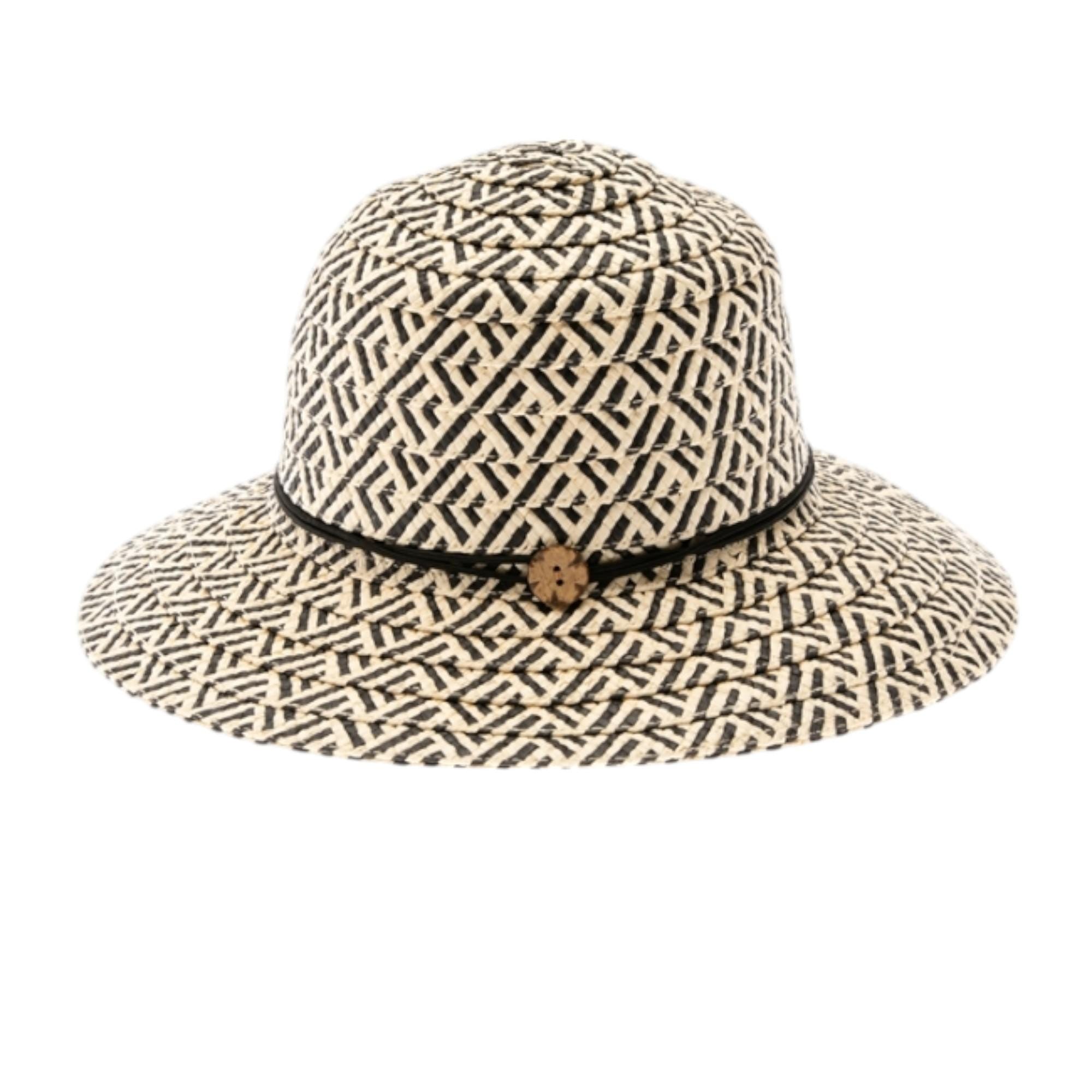 Hand Woven Straw Bucket Hat UPF 50+ Foldable Travel Sun Hat Versatile retro woven handmade straw hat with ruffled bow  main image 4