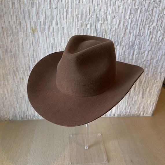 Australian Wool Rancher Hat: Stiff Brim Teardrop Cowboy Hat  display picture 2