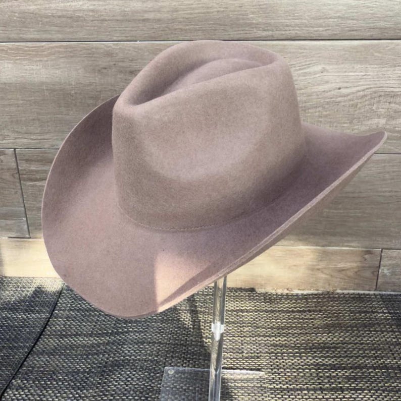 Cowboyhut aus australischer Wolle mit steifer, flacher Krempe - strukturierter Hut im Westernstil Bild 15