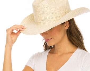 Woven Toyo Straw Cowboy Hat | Packable Panama Sun Hat