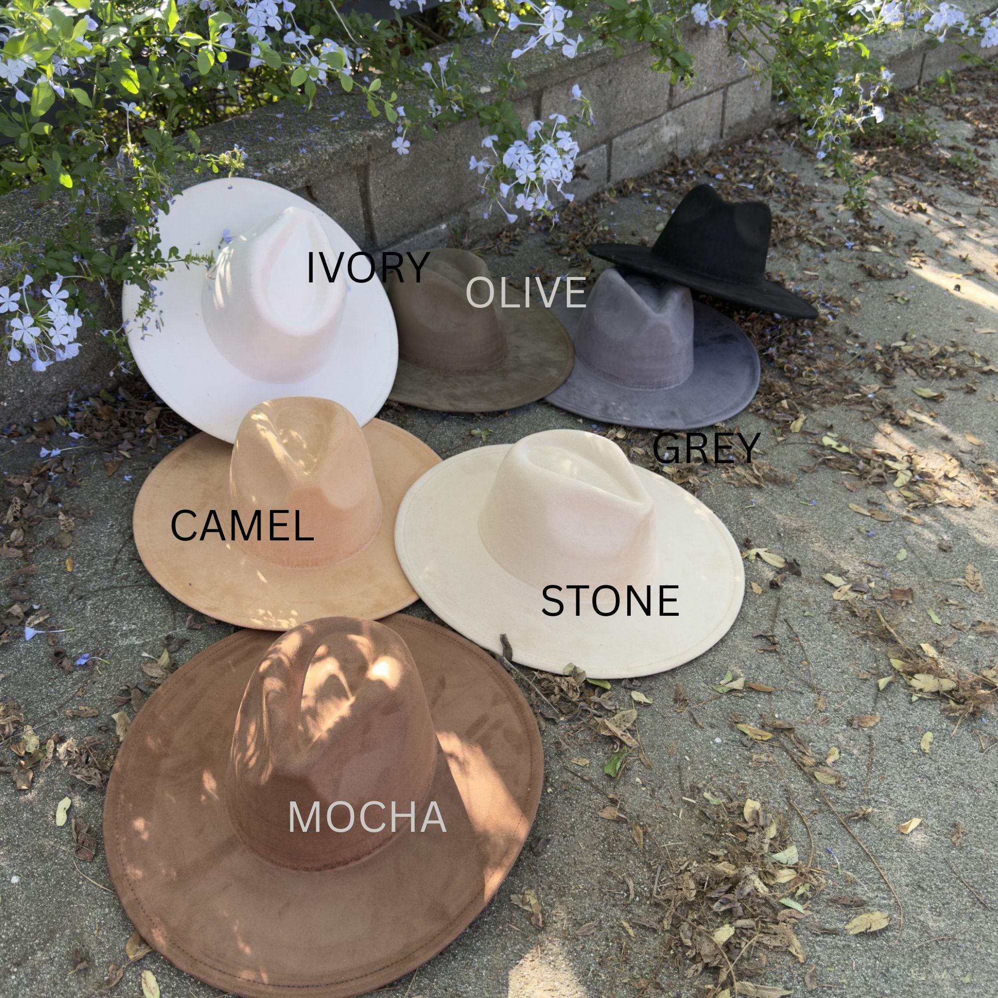 7718 Foldable Suede-like Hat For Men & Women - Wide Brim For Sun Protection, Breeze | Womens Latte Suede Wide Brim Sun Hat – American Hat  main image 2