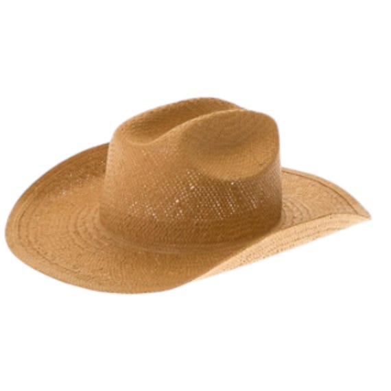 Handwoven Toyo Straw Cowboy Hat: Shapeable Brim, Adjustable  display picture 2