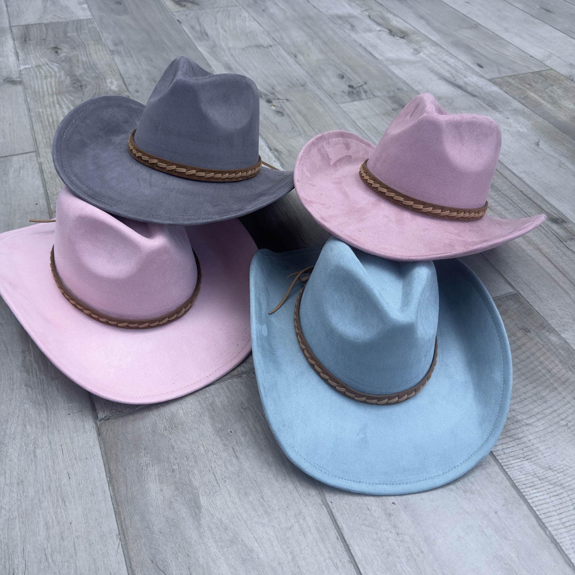 Western Braided Vegan Leather Cowboy hat Falcon Suede Men main image 2