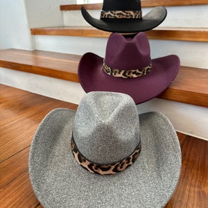 Floral Leopard Print Decorative Hatband - White, Black & Tan 1.5” Tan Glitter Leopard Hat Band – Bandette Bands main image 3