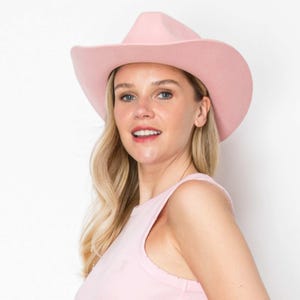 Cowboyhut aus australischer Wolle mit steifer, flacher Krempe - strukturierter Hut im Westernstil Bild 3
