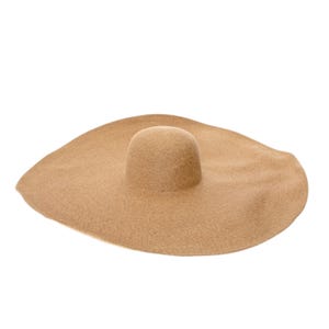Gigantische slappe zonnehoed, 24 cm extra brede rand, microgevlochten stro, UPF 50+ Natural