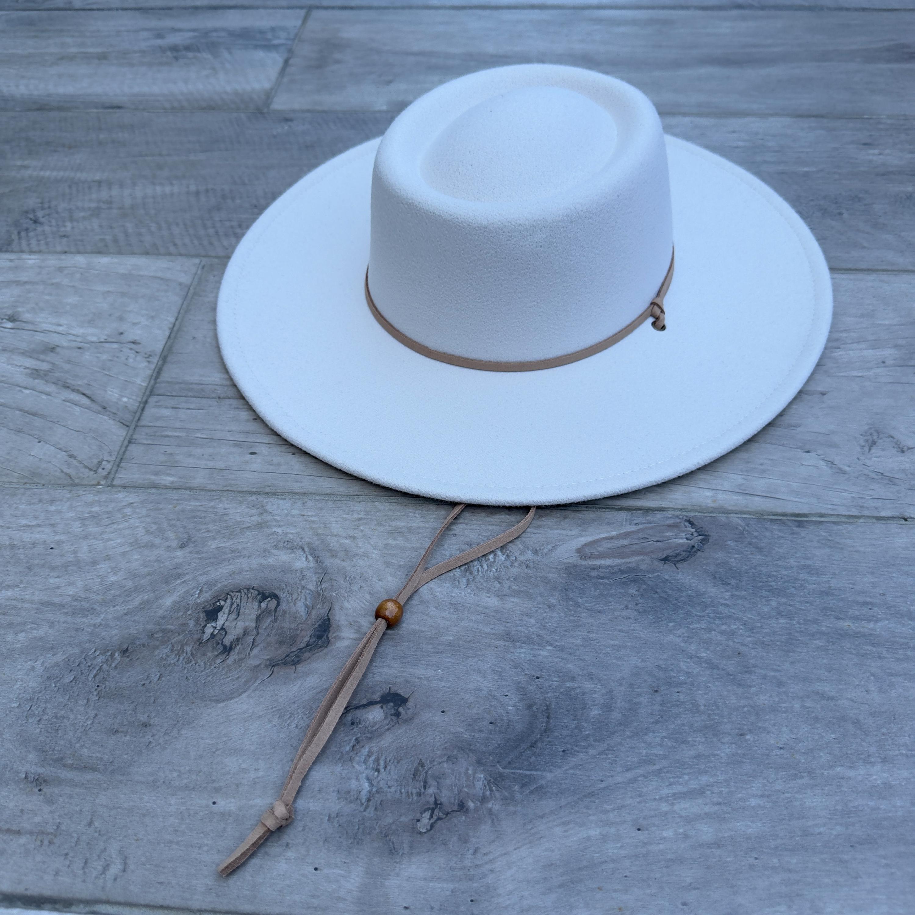 Cream beige bolero wide brim rancher hat Yellowstone national park burned beige suede wide brim  main image 2