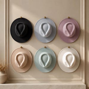Kids Faux Felt Rancher Hat | Flat Brim | Adjustable Fit image 14