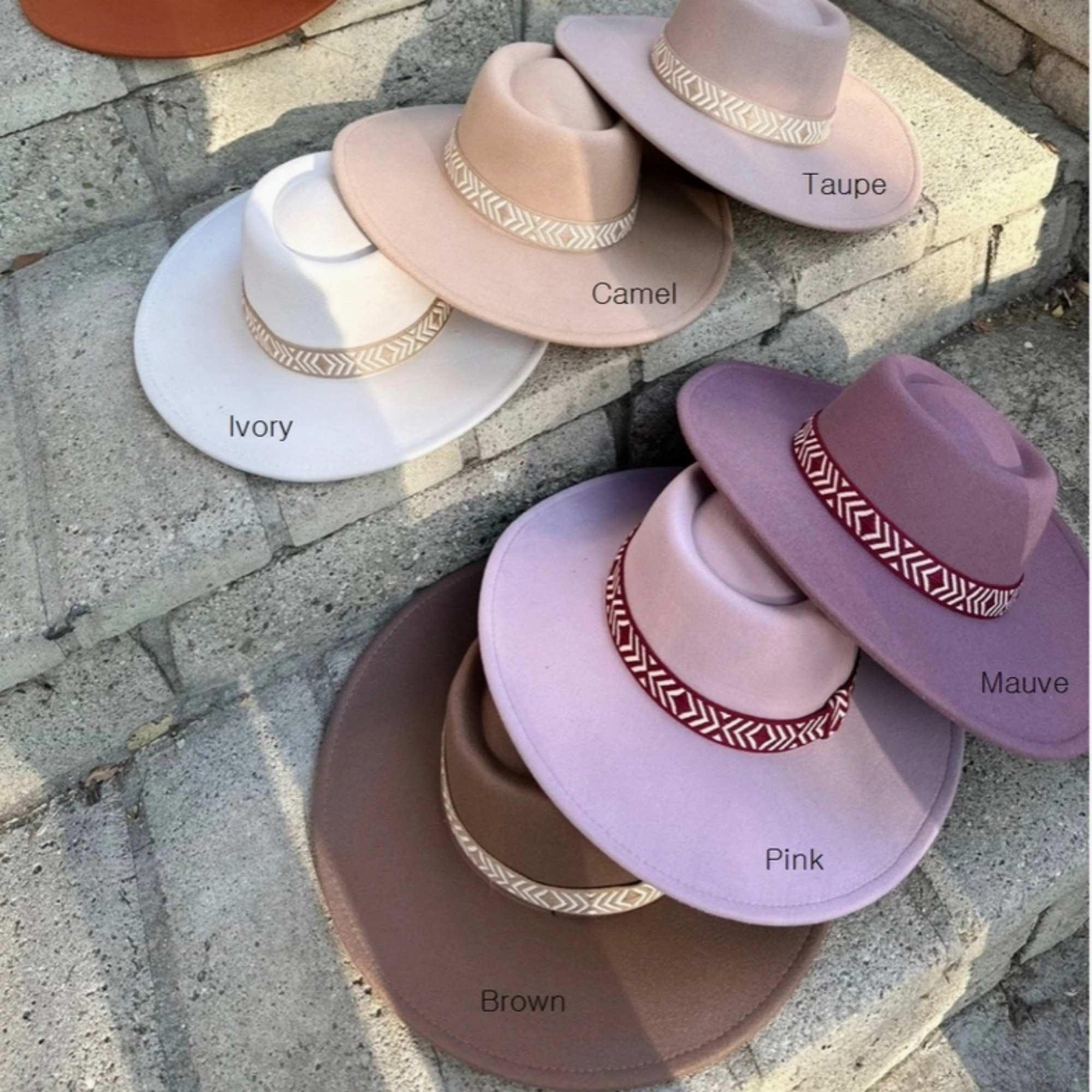 Wide Brim Boater Hat in Faux Felt - Structured Hat with Ribbon CAMEL Napoli Boater – Camel Melusine Felt | Lock & Co.. Hats for  main image 3