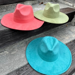 wide brim hat, suede hat, wide brim fedora, oversized hat, Panama hat, flat brim hat, hat for men, hat for women, fashion hat, safari hat