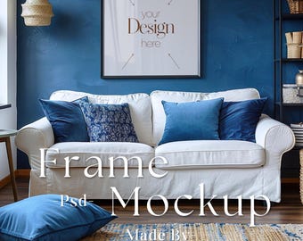 1:1 Wood Frame Mockup, Square frame mockup, Wood sign mock up, Square wood frame, Poster mockup, Square frame psd, Square mockup