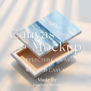 Leinwand Mockup Vertikal, Photoshop Mockup, Kunstdruck Mockup, Vertikales minimalistisches Mockup, Einfaches Vertikales Leinwandrahmen Vorlage, Leinwand Mockup