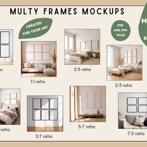 Frames Mockup Bundelset, Frame Mockup Bundel, 150x PSD Muur Mockup Frame, PSD Frames Bundel, Mega Bundel Frames Mockup, Mockup Bundelset afbeelding 10