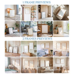 500 Frame Mockup Bundle PSD, Wall Art Display Collection, Gallery Wall Mockups Set, Lifestyle Poster Frames, PSD File Smart Object Layer image 4