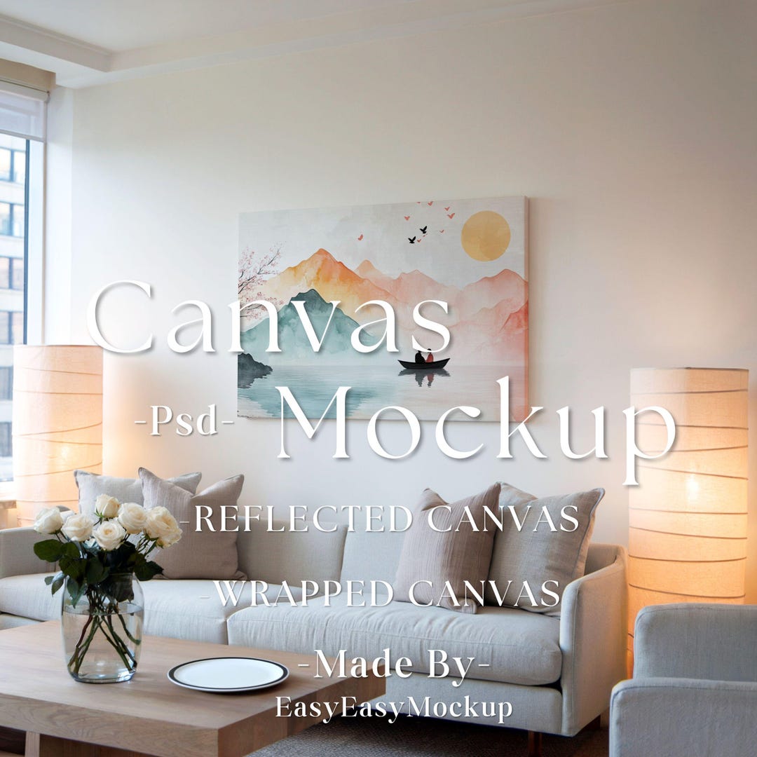 Horizontal Canvas Mockup Digital Mockup Vertical Minimalist Mockup